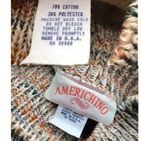 New old stock vintage 90's Southwestern Style Boxy Knit Sweater Sz M Giftable. - Picture 8 of 9